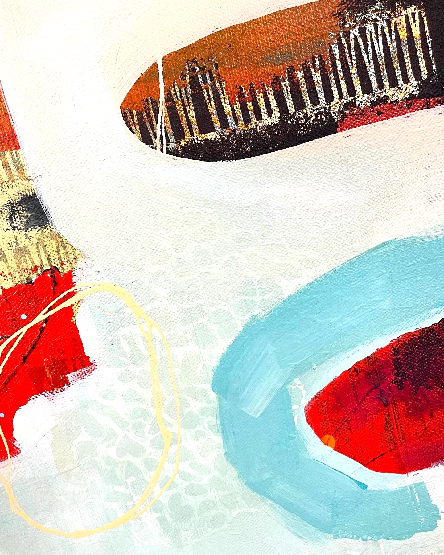'Deco botanical' painting - Image 7
