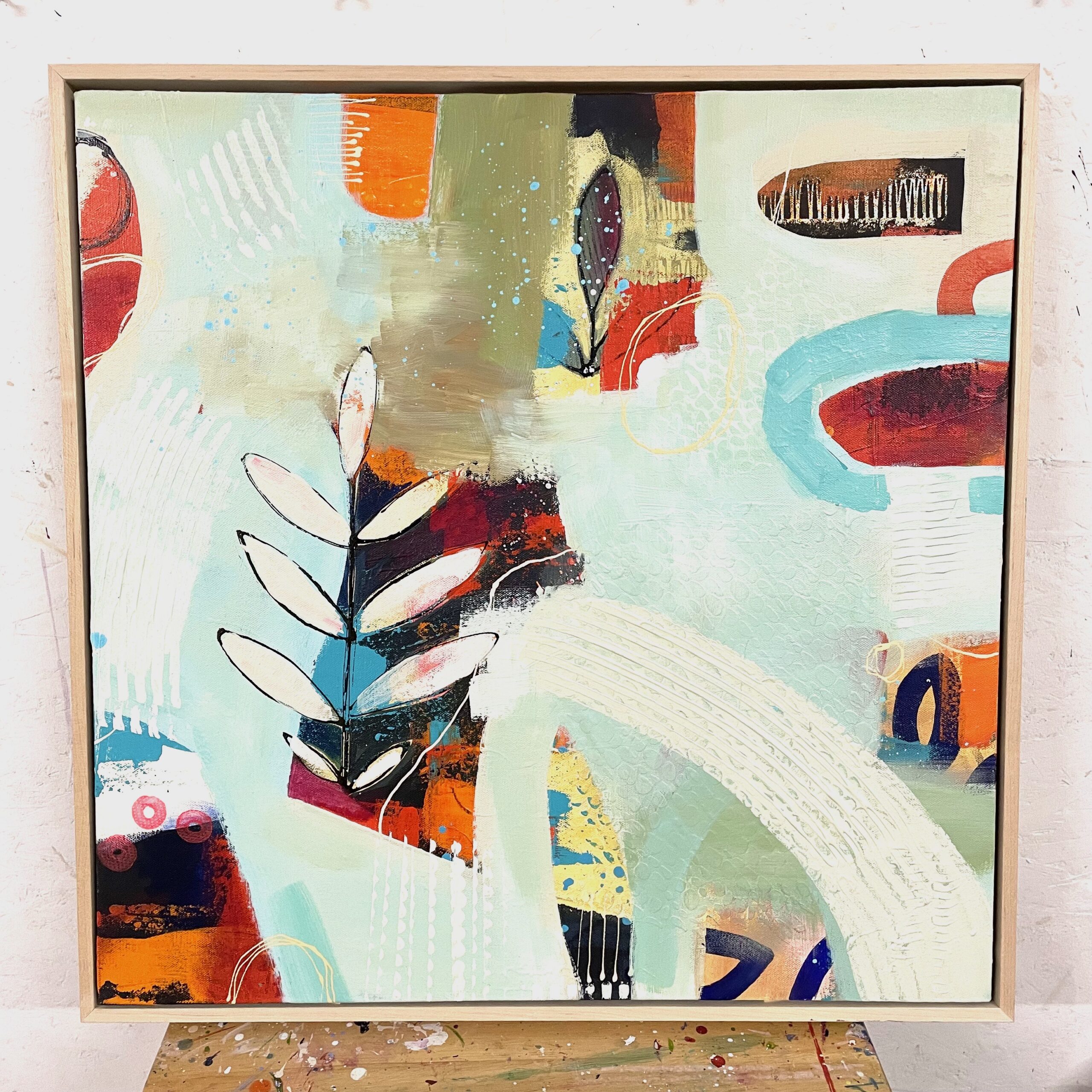 'Deco botanical' painting - Image 6