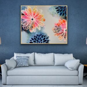 'Daisy Daisy' painting large abstract floral