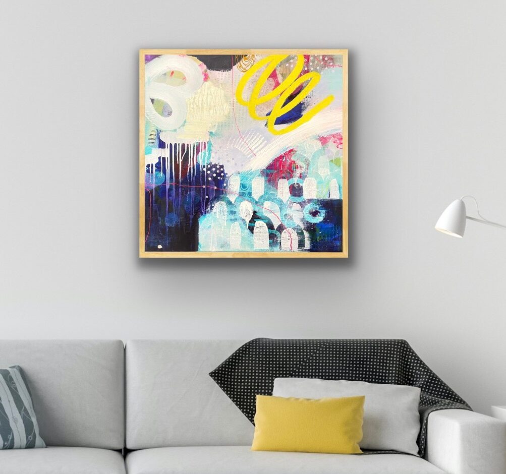 'Just Blown Away' painting original abstract - Image 3