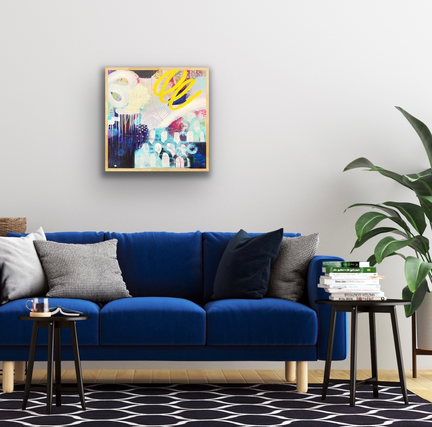 'Just Blown Away' painting original abstract - Image 5