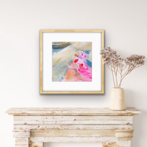 Summer Breeze II Art Print in a frame displayed on a wall