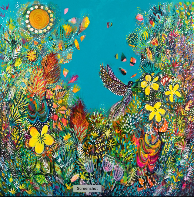 Mary Price Painting "Jessica's Tropical Meadow"