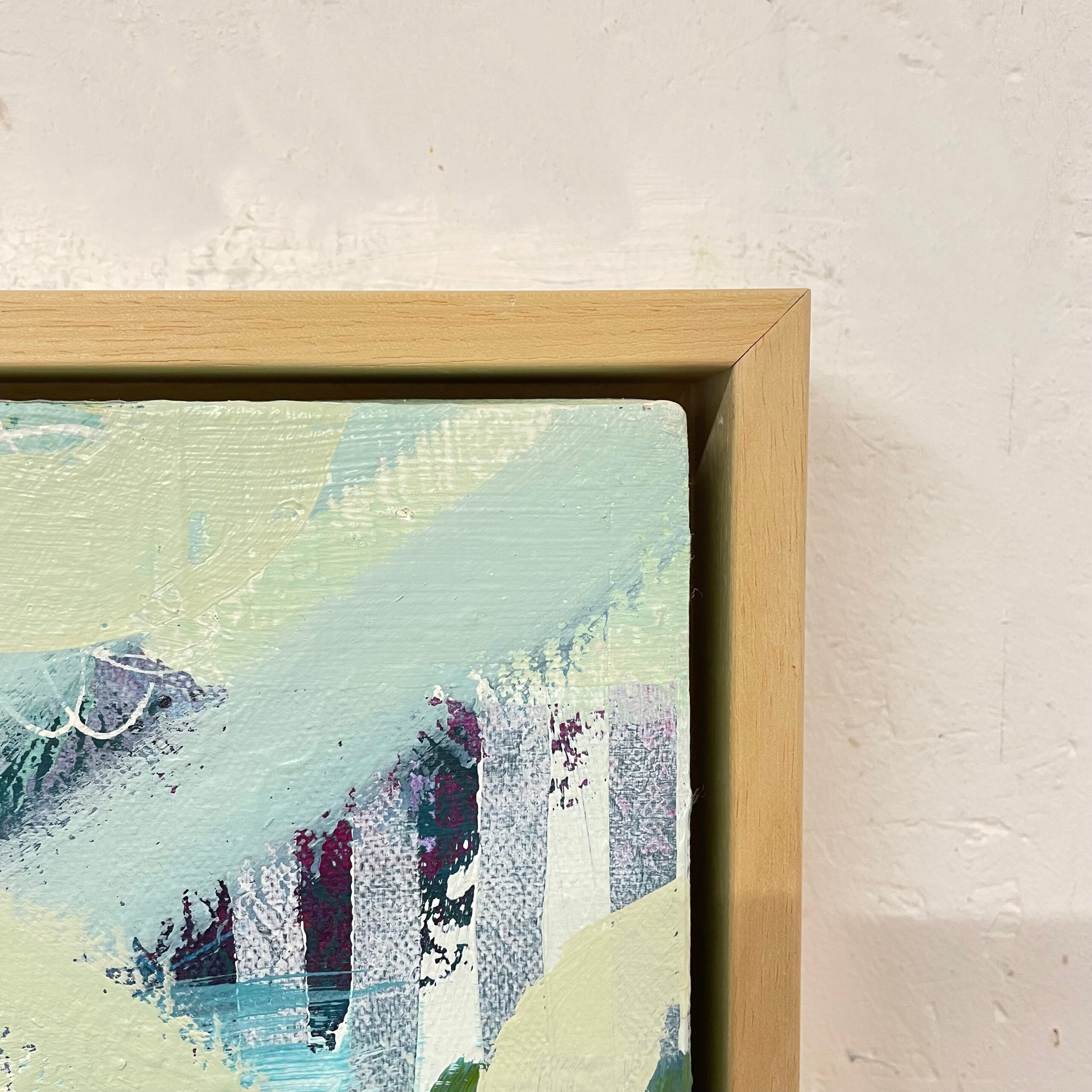 "Outward Expression" painting, abstract blue and aqua - Image 5