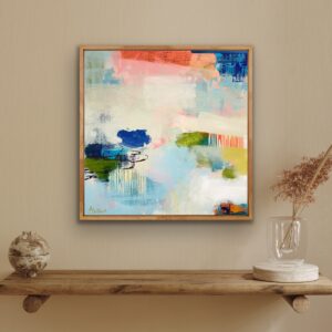 Image of abstract art original painting 'Lost in the Moment' in situ